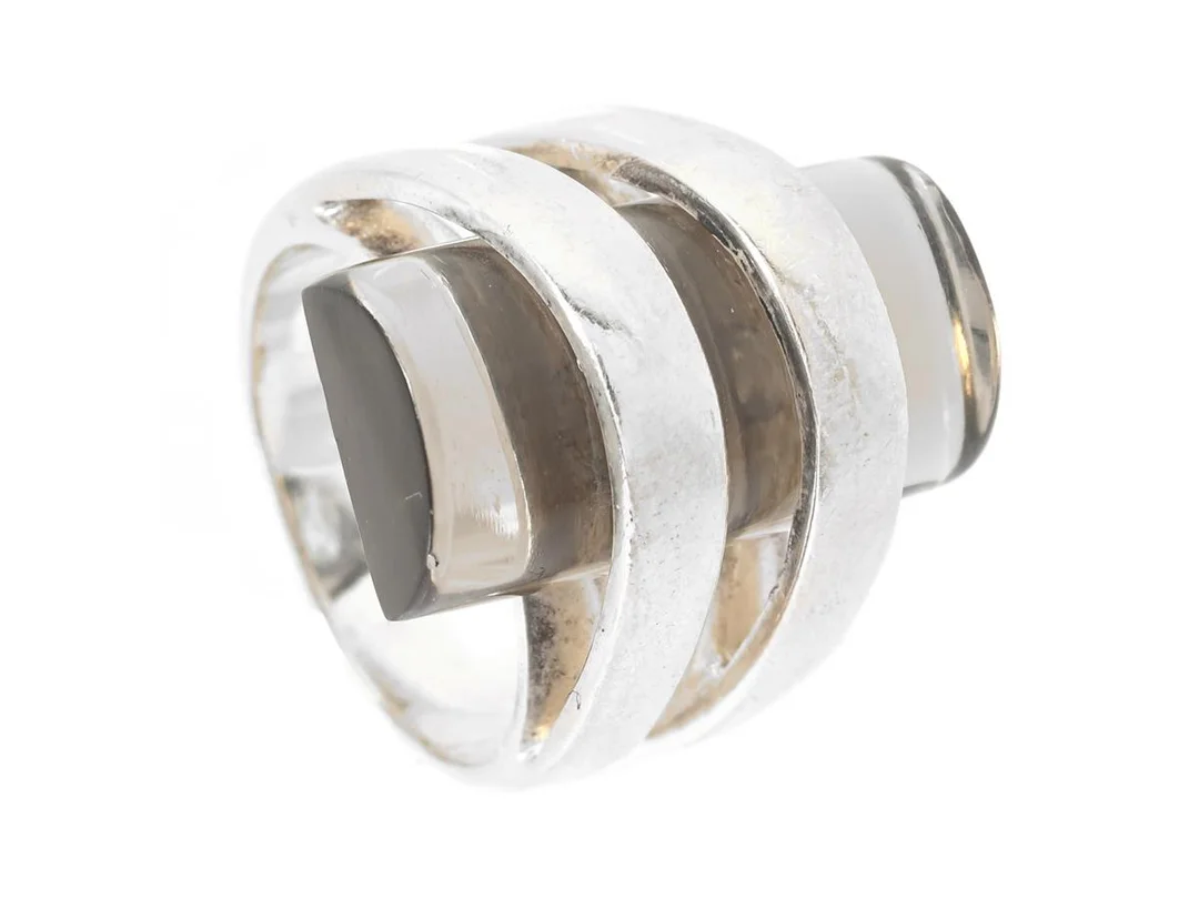 RING, sterlingsilver, rökkvarts, stl 17,5 mm, vikt ca 13 g. — Smycken/Ring — Kaplans
