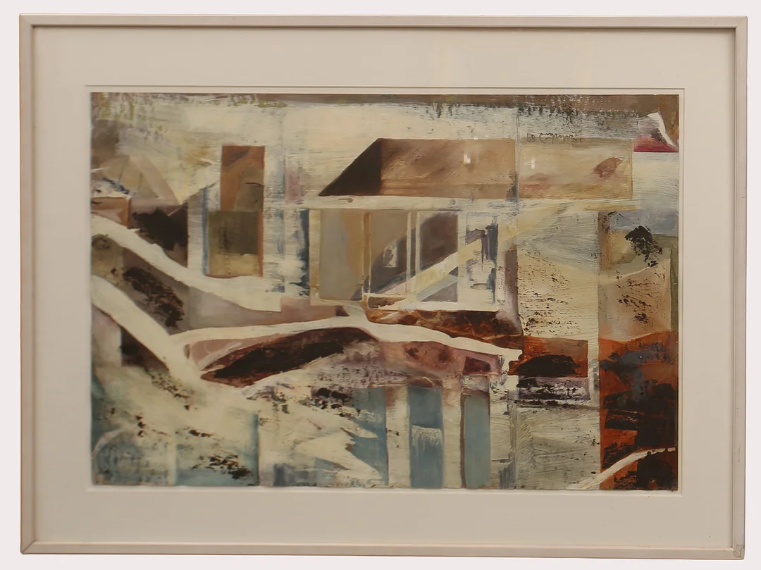 MARTIN STENBERG. Gouache, komposition, signerad, daterad 1989. — Paintings — Limhamns Auktionsbyrå