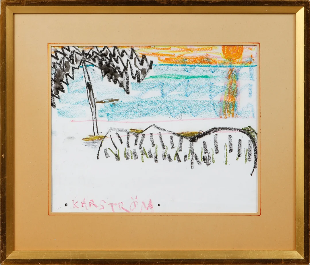 MAURITZ KARSTRÖM. Landskap, pastell, signerad. — Paintings — Göteborgs Auktionsverk