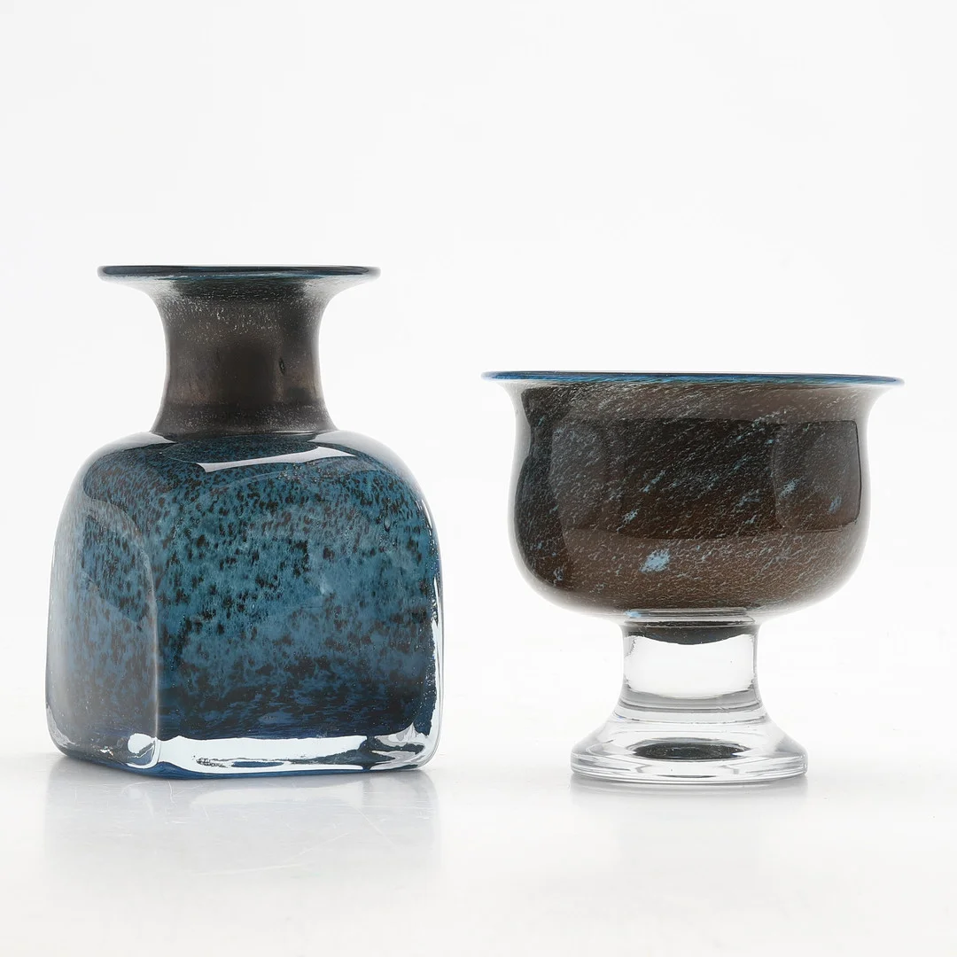 BERTIL VALLIEN, Vas och skål, Boda Åfors. — Art glass — Crafoord Auktioner Malmö