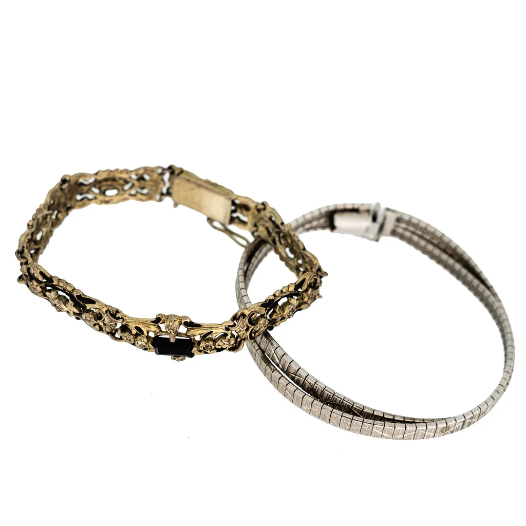 ARMBAND, 2 st, silver. — Bracelets — Norrlands Auktionsverk