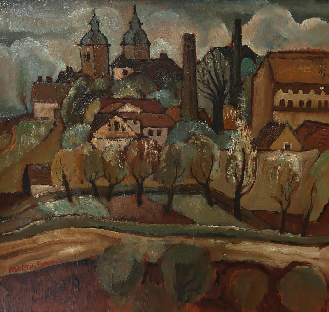MARTIN EMOND. olja på pannå, signerad. — Paintings — Gomér & Andersson Linköping