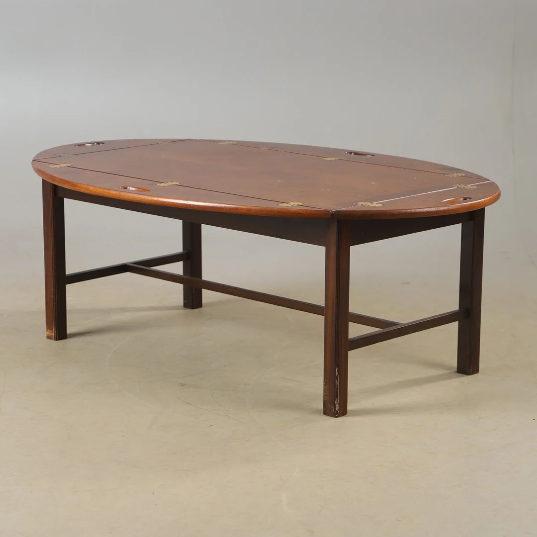 SOFFBORD, s. k. butlers tray, mahogny, engelsk stil. — Coffee Tables — Helsingborgs Auktionskammare