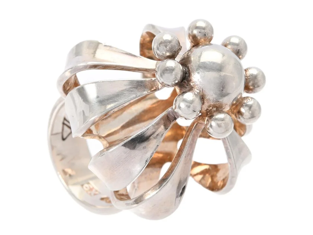THERESIA HVORSLEV, ring, silver, Lidköping 1972, stl 17 mm, vikt 19,8 g. — Smycken/Ring — Kaplans