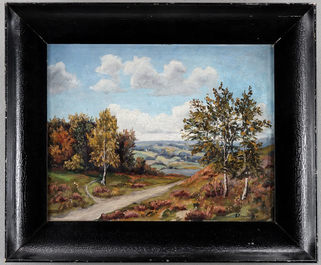 OIDENTIFIERAD KONSTNÄR, landskap, signerad. — Paintings — Karlstad Hammarö Auktionsverk