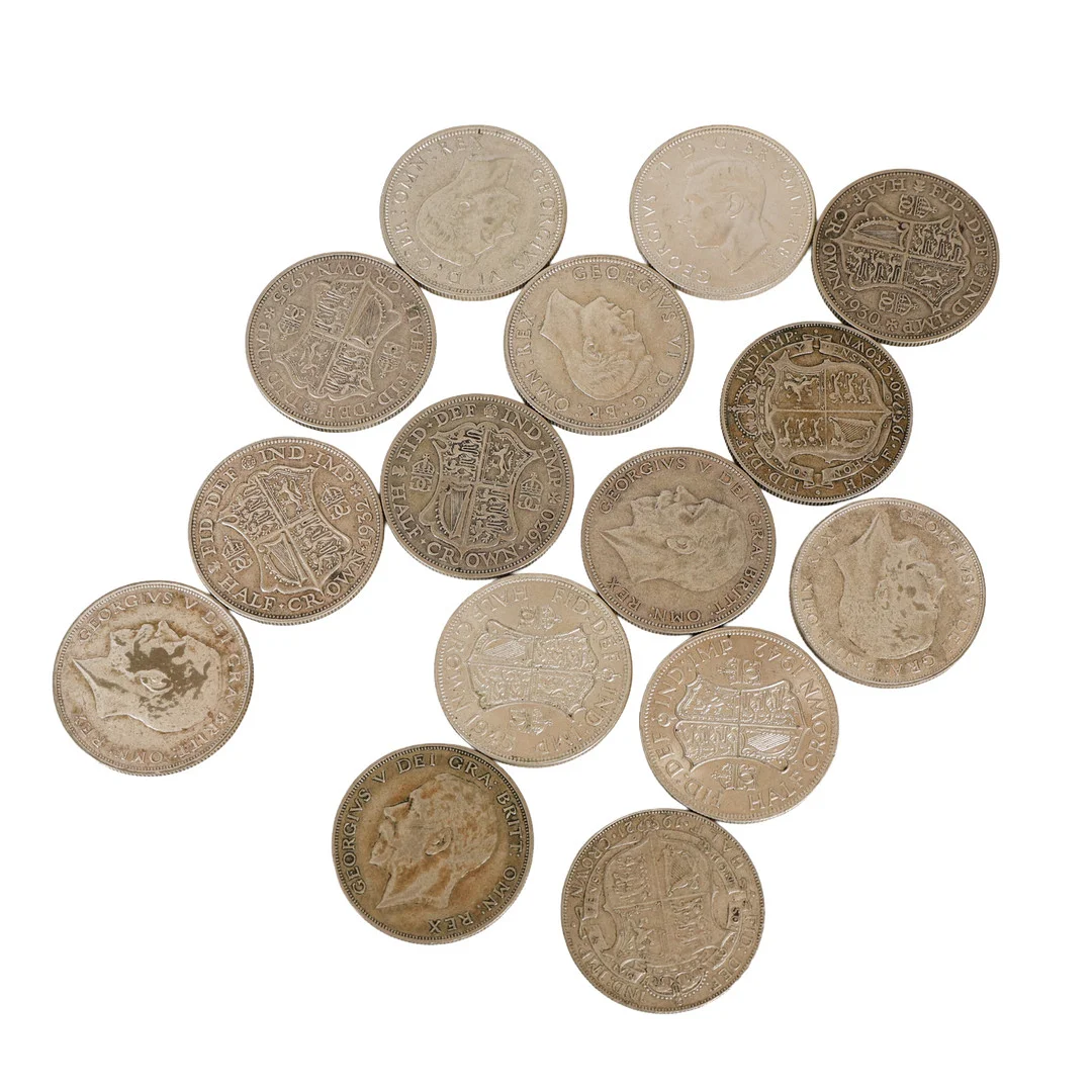 COLLECTION OF PRE 1947 HALF CROWNS (15). — Coins & Banknotes — Bishop & Miller