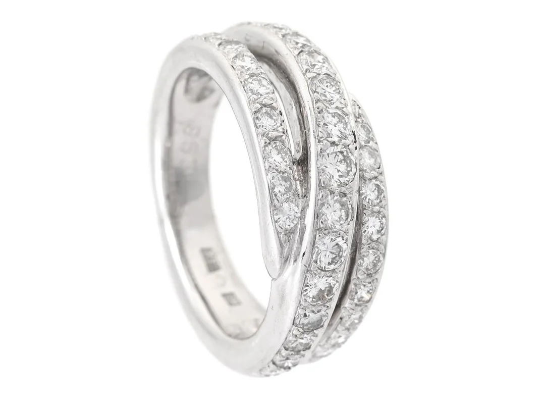 STRÖMDAHLS, ring, 18K vitguld, briljantslipade diamanter 0,98 ctv, TW/VS-SI, stl 16,5 mm, vikt 9,4 g. — Smycken/Ring — Kaplans