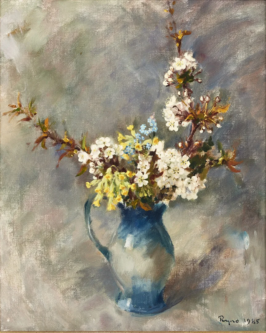 RYNO FRIEBERG. ”Vårbukett”. — Paintings — Stockholms Auktionsverk Magasin 5