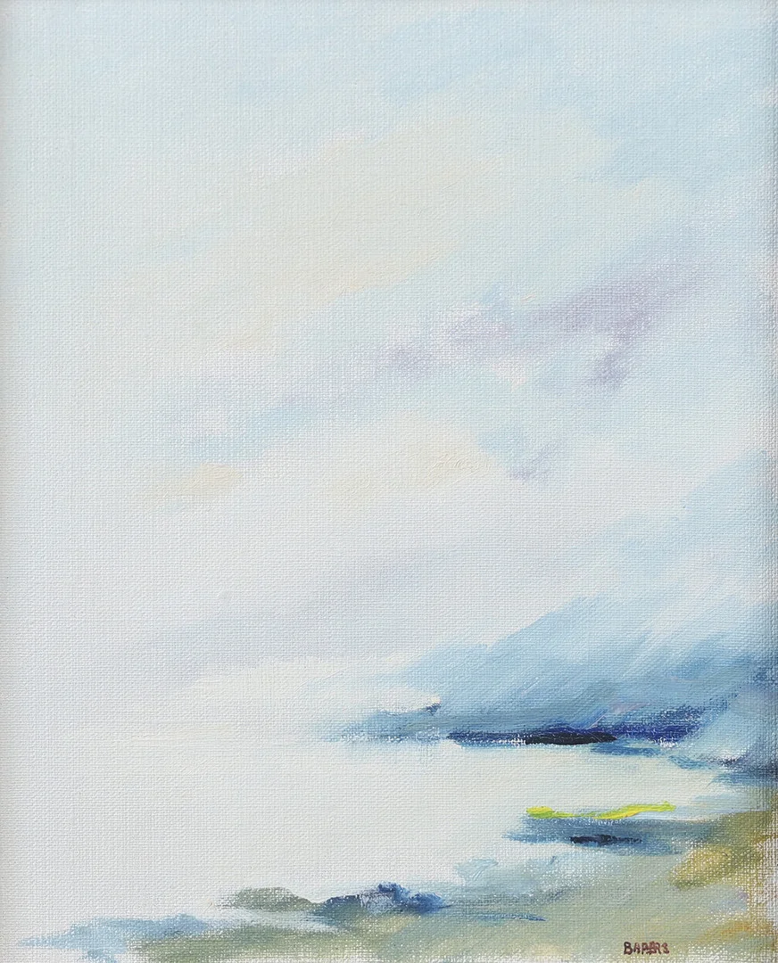 OIDENTIFIERAD KONSTNÄR. Kustparti, olja på duk, otydligt signerad. — Paintings — Helsingborgs Auktionskammare