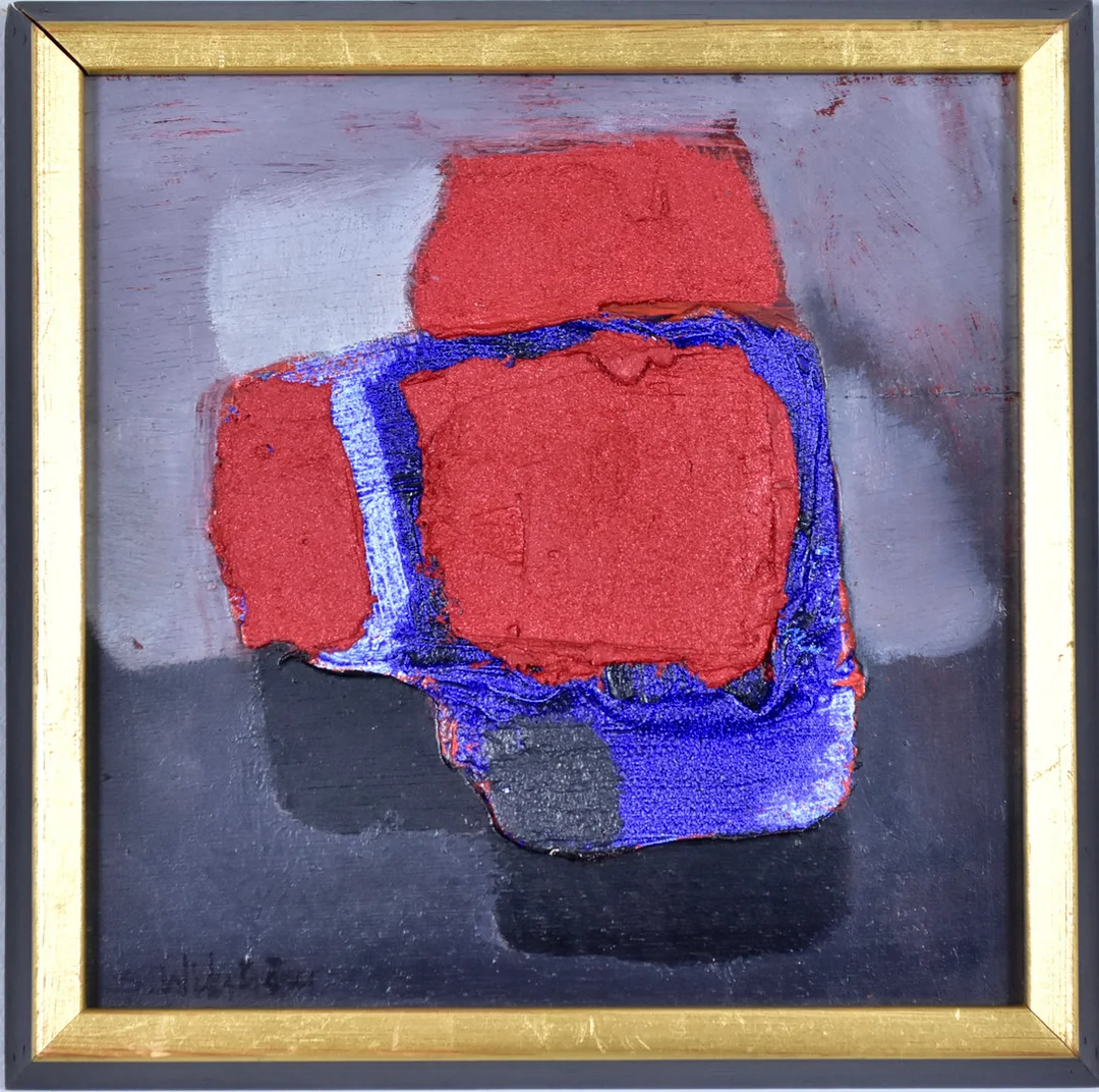 STURE WIKSTRÖM. oljemålning på pannå, komposition. — Paintings — Halmstads Auktionskammare