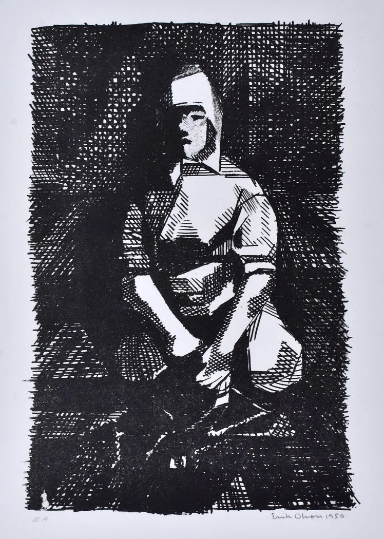 ERIK OLSON. Litografi. — Engravings & Prints — Halmstads Auktionskammare