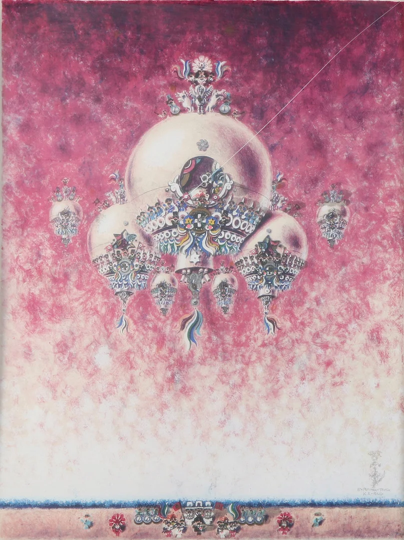KJELL RINGI SÖRENSEN. Experimenttryck. Komposition. Signerad och dedikerad. — Engravings & Prints — Skånes Auktionsverk