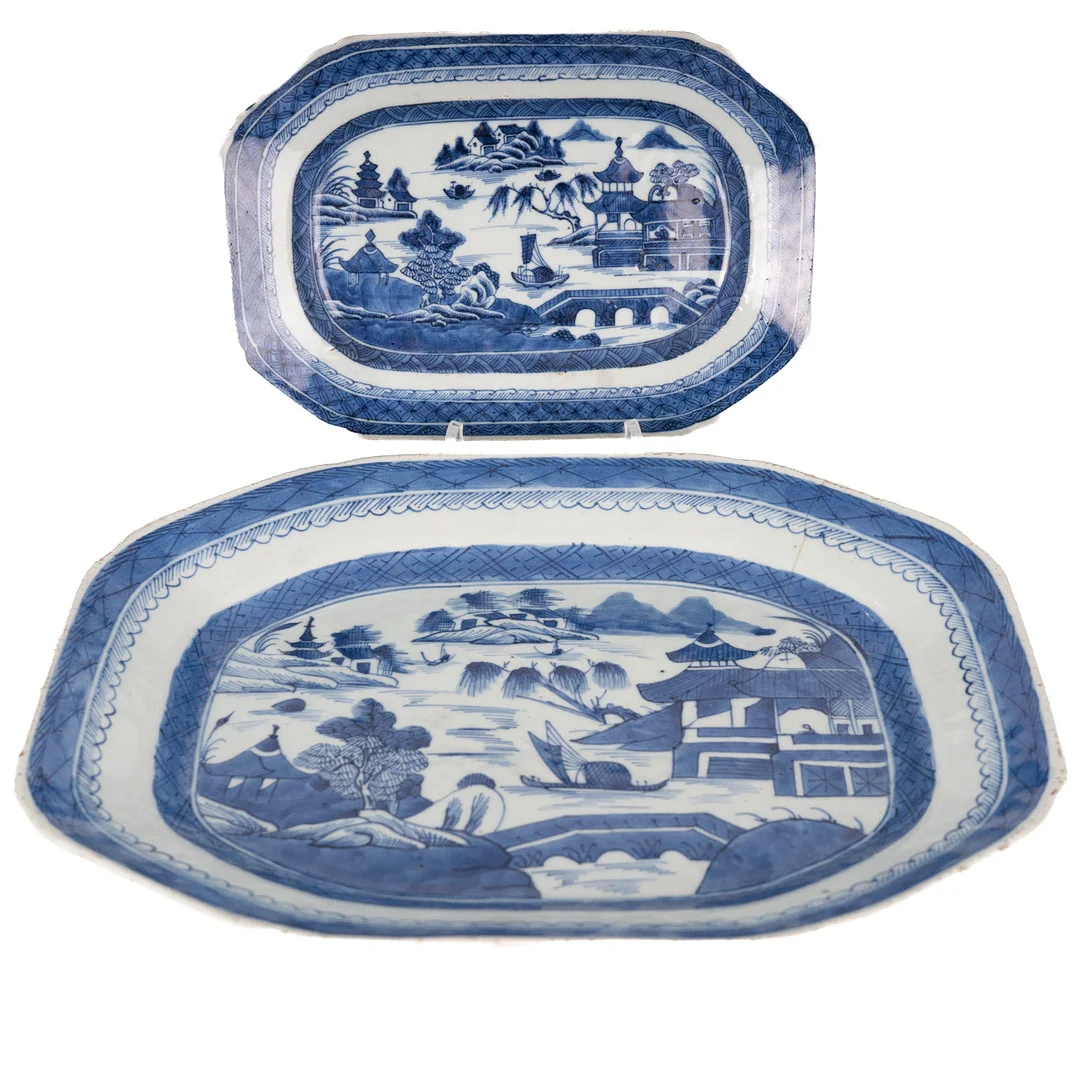 Fat, 2 delar, Asien, 17/1800-tal. — Ceramics & Porcelain — Norrlands Auktionsverk