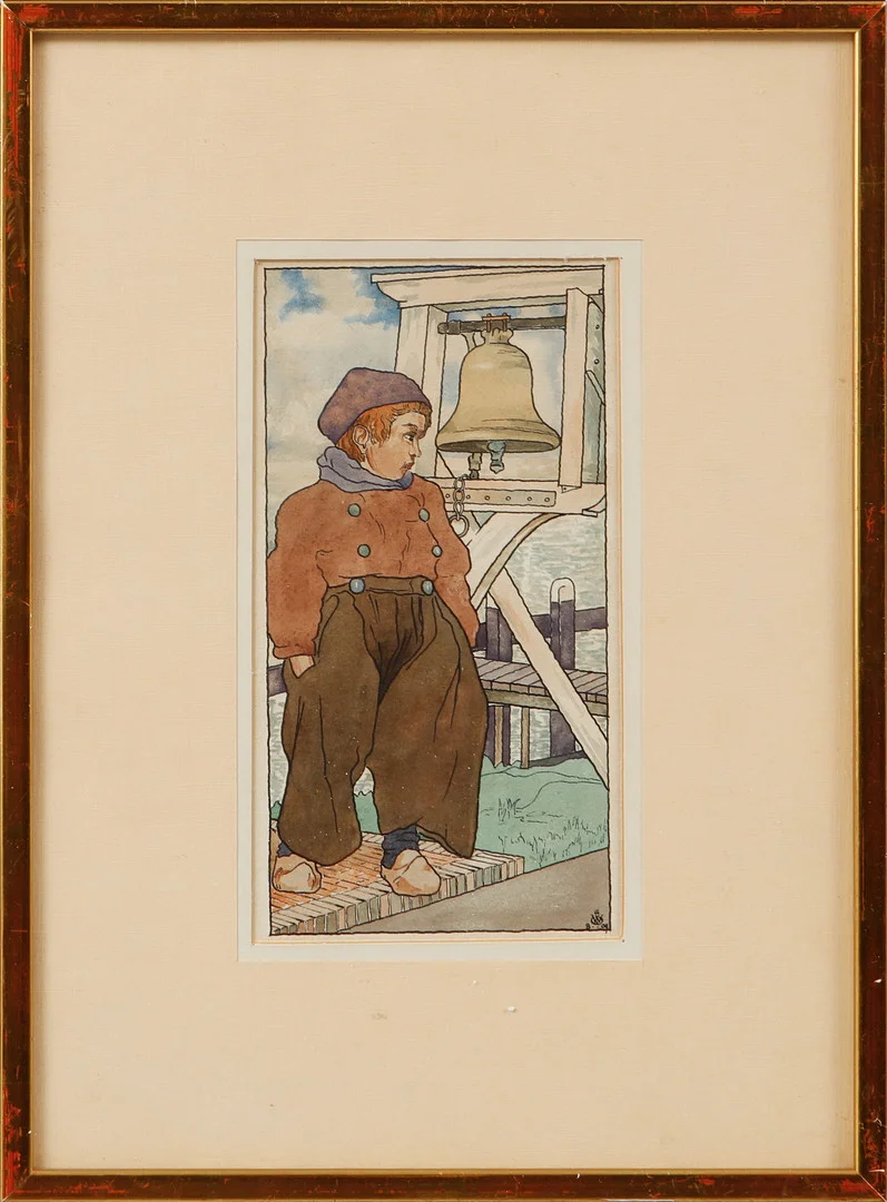 OIDENTIFIERAD KONSTNÄR. Akvareller, 2 st, monogramsignerade. — Paintings — Göteborgs Auktionsverk