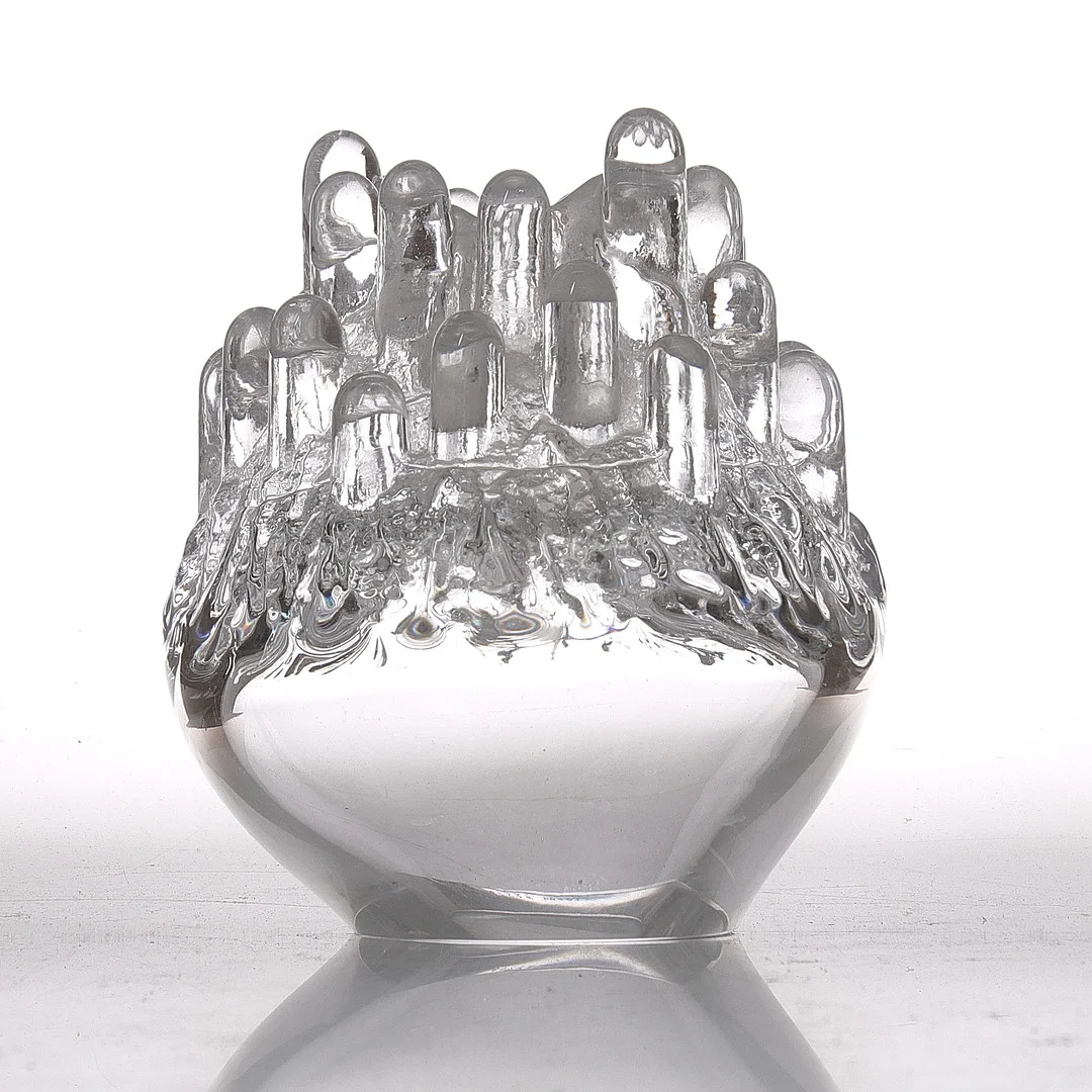 GÖRAN WÄRFF. Ljuslykta, glas, signerad. Kosta. 1900-tal. — Art glass — Stadsauktion Sundsvall