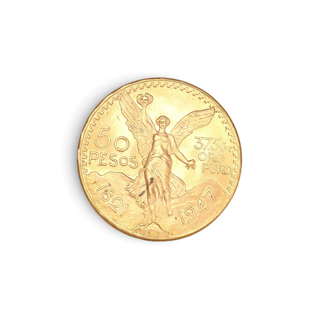 Mexican 50-pesos gold coin. — Coins & Banknotes — Balclis