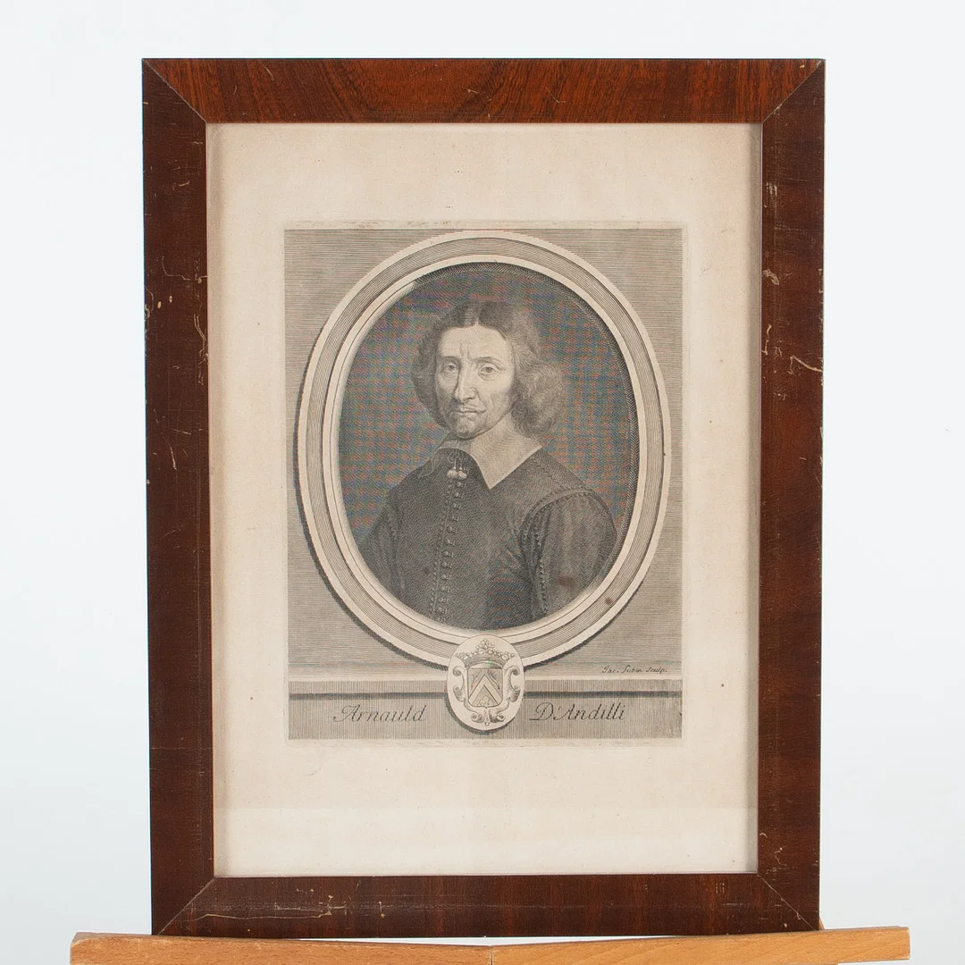 JACQUES LUBIN (1637–1695), efter förebild från 1600-talet. Kopparstick föreställande Antoine Arnauld d'Andilly (1589–1674). — Engravings & Prints — Laholms Auktionskammare