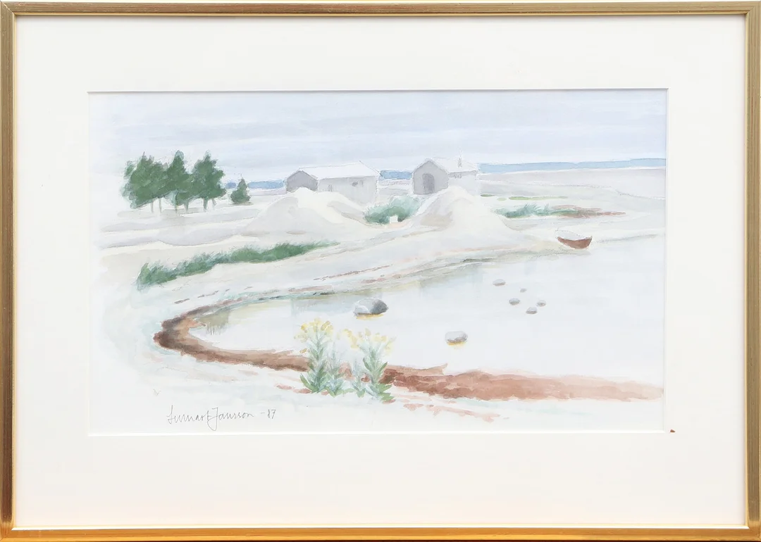 LENNART JANSSON. AKVARELL, signerad, 1987. — Paintings — Kalmar Auktionsverk