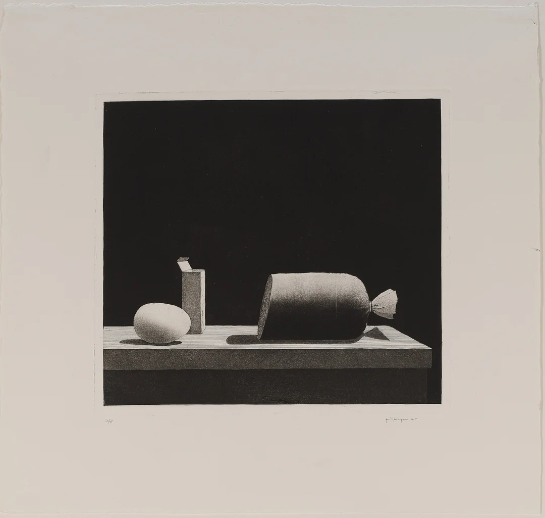 Pentti Kaskipuro (1930-2010): Installation. Etching 1975. — Paintings and sculptures/Prints and photography — Lauritz