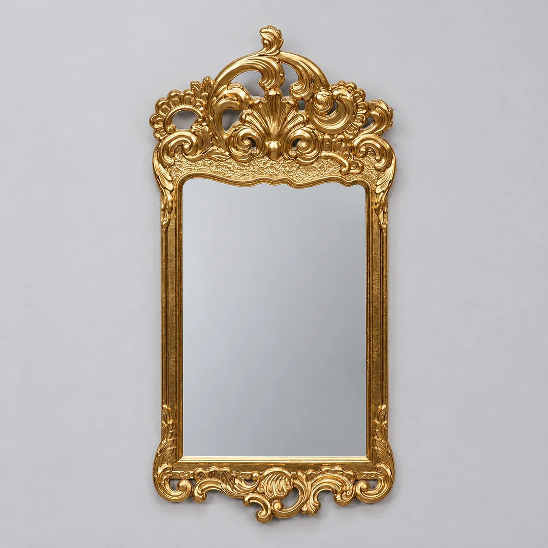 SPEGEL, rokokostil, förgylld träram, 1900-talets andra hälft. — Mirrors — Markus Auktioner