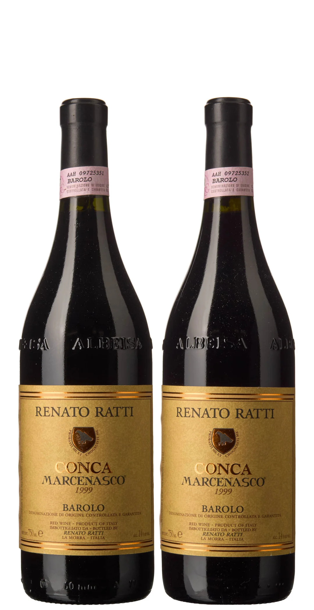 2 x Barolo Conca Marcenasco 1999, Renato Ratti — 2 x Barolo Conca Marcenasco 1999, Renato Ratti — Vin/Vin — Blomqvist