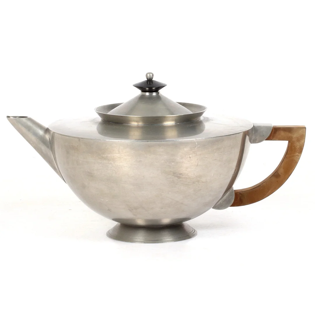 TEKANNA, tenn, art deco, Ystad tenn, 1930-tal. — Other collectables — Stadsauktion Sundsvall