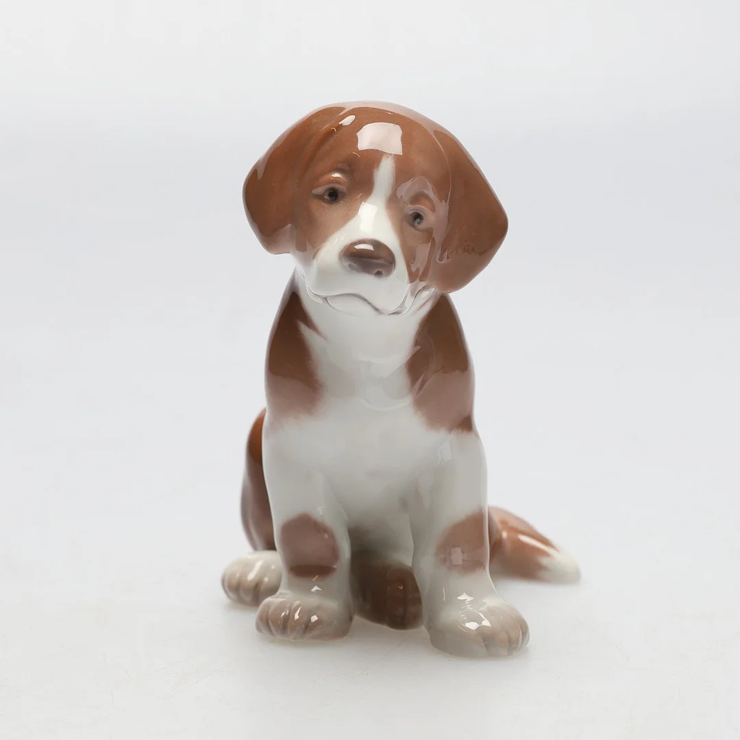 FIGURIN, hund, porslin, modell 1921, Bing & Gröndahl, Danmark. — European — Gomér & Andersson Jönköping