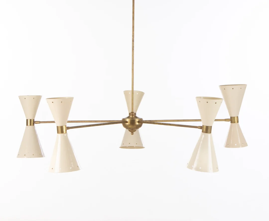 Italian five-arm chandelier — Lamps and lighting/Pendant lights — Lauritz