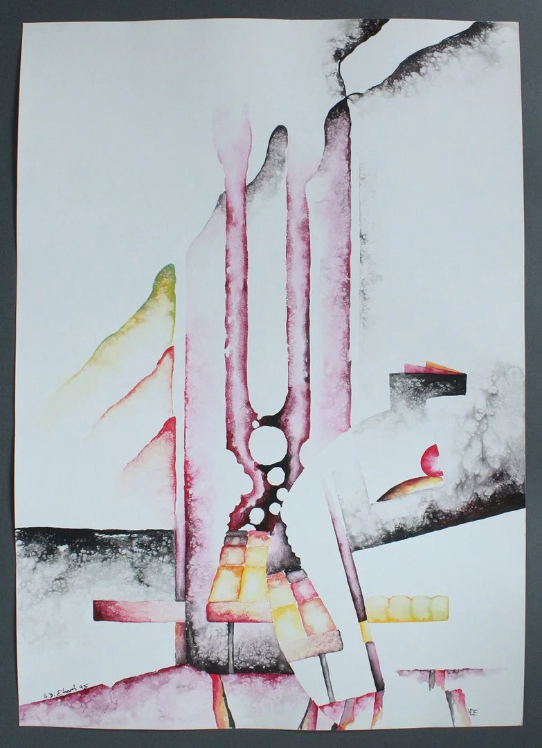 HEINZ DIETER EBERT. Mischtechnik, signiert, 1995, ca. 50 x 70 cm. — Drawings — Stockholms Auktionsverk Düsseldorf/Neuss