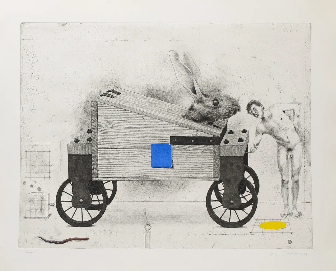 PER GUNNAR THELANDER. Kanin, etsning, signerad samt numrerad. — Engravings & Prints — Formstad Auktioner