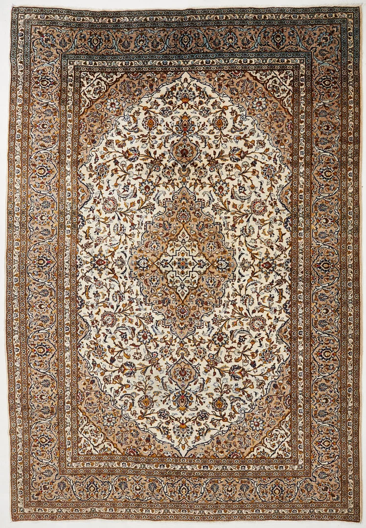 ORIENTMATTA, Keshan, ca 354x244 cm. — Oriental Carpets & Textiles — Stockholms Auktionsverk Sickla
