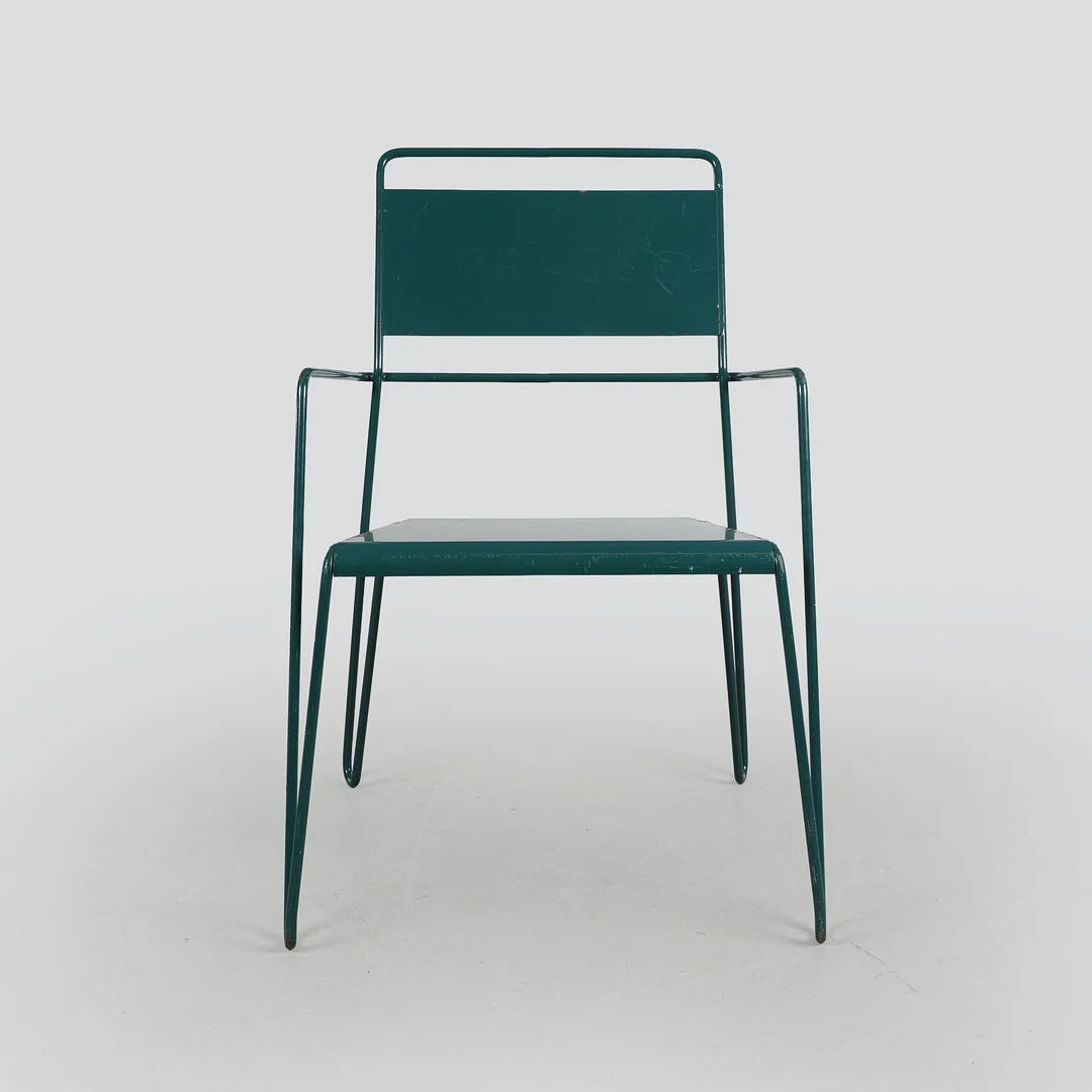 "Amagerstolen", armstol af lakeret metal. — Armchairs & Chairs — Bidstrup Auktioner