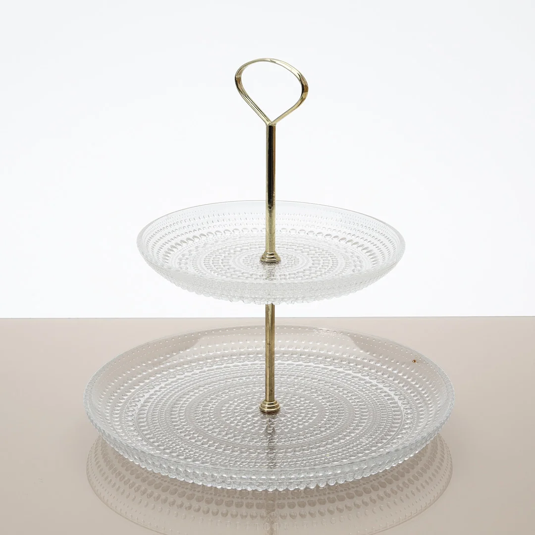 OIVA TOIKKA. Kakfat, glas, "Kastehelmi", Iittala. — Utility glass — Auktionsmagasinet Vänersborg