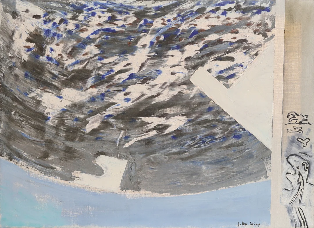 JOHN WIPP. Olja på duk, "Om", signerad. — Paintings — RA Auktionsverket Norrköping