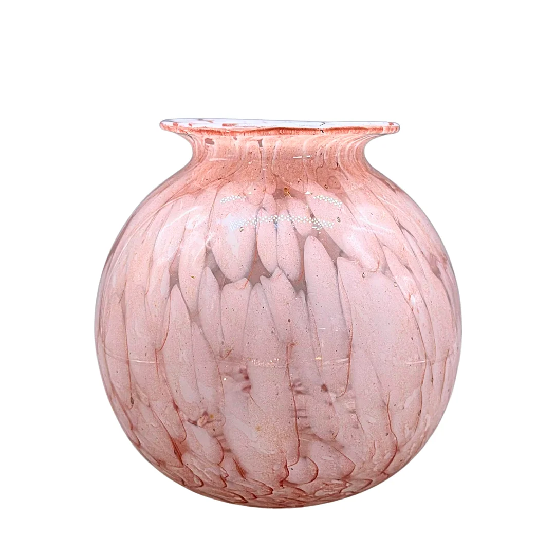 LEONARDO ROSA SPATTER-GLASS VASE. — Art glass — Auktionshaus Stuber's Hammerschlag