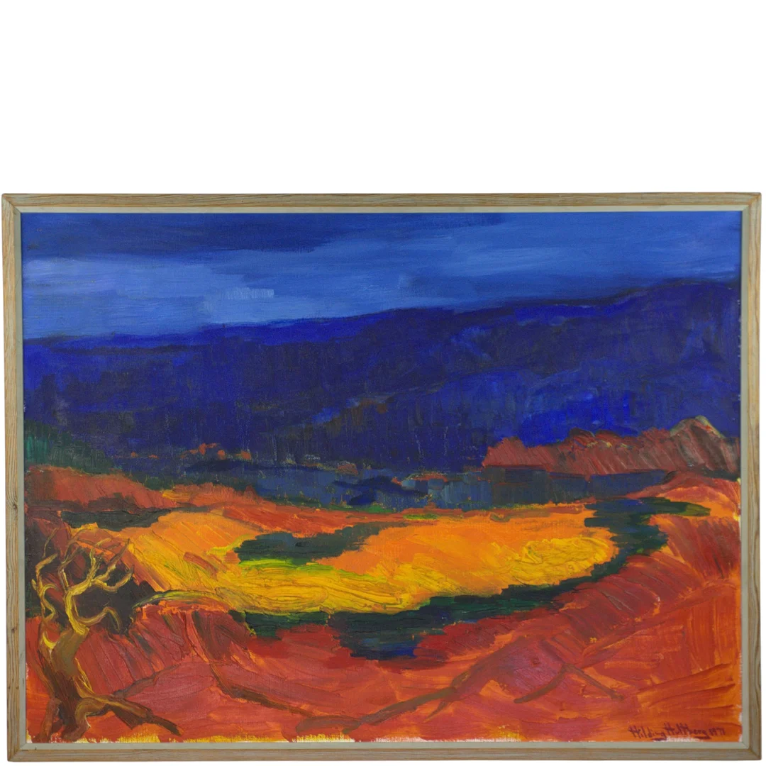 HILDING HULTBERG. Olja på duk, landskap, signerad och daterad 1975. — Paintings — Höganäs Auktionsverk
