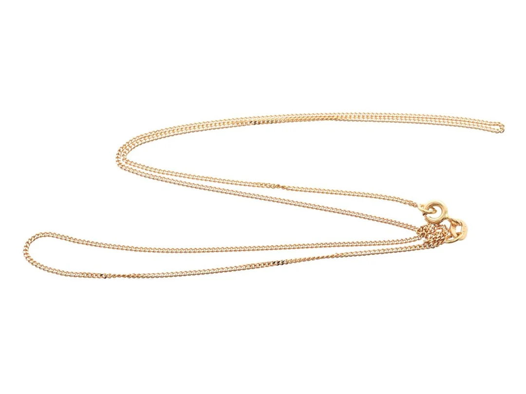 HALSKEDJA, 18K guld, pansarlänk, längd 50 cm, vikt 3,1 g. — Smycken/Halskedja — Kaplans
