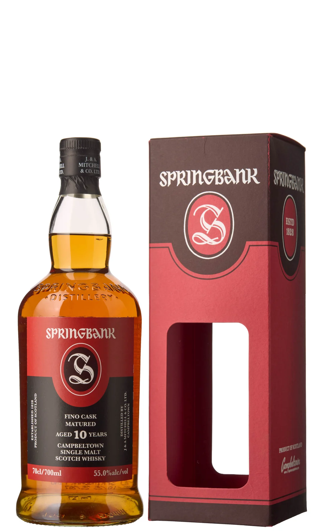1 x Springbank Campbeltown Single Malt Scotch Whisky Fino Cask Matured Aged 10 Years (OCB) — 1 x Springbank Campbeltown Single Malt Scotch Whisky Fino Cask Matured Aged 10 Years (OCB) — Vin/Brennevin — Blomqvist