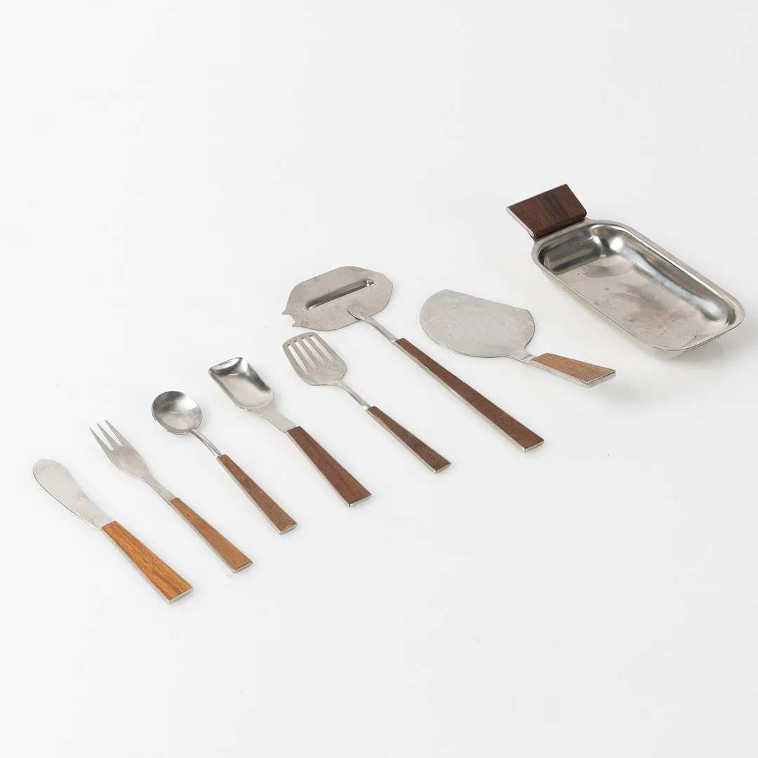 STÅLVERKET, "Ståko", smörgåsset, teak och rostfritt, 1960-tal. — Other metals — Stockholms Auktionsverk Helsingborg