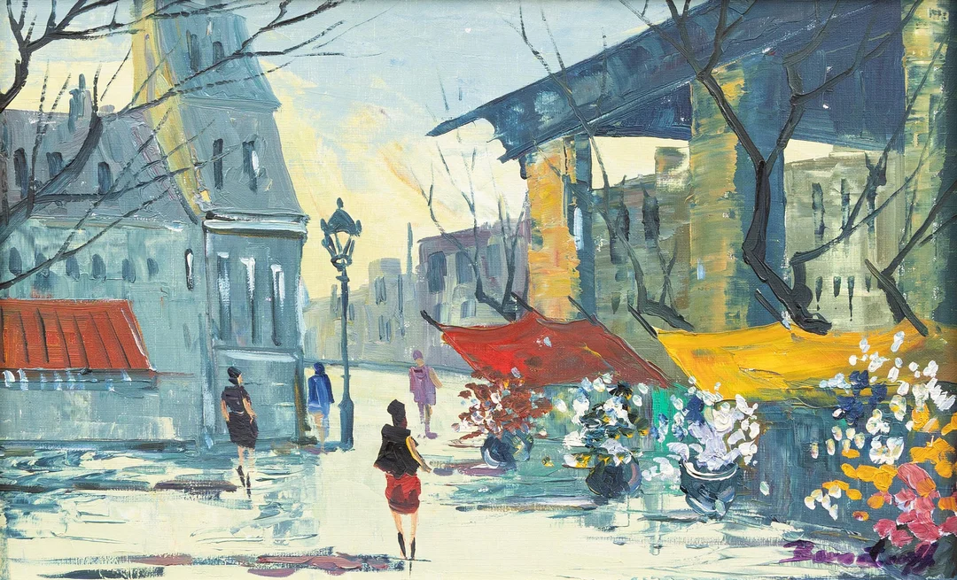 ASGER BERNSTORFF (DANMARK 1924-2004). Parismotiv, olja på duk, signerad. — Paintings — Garpenhus Auktioner