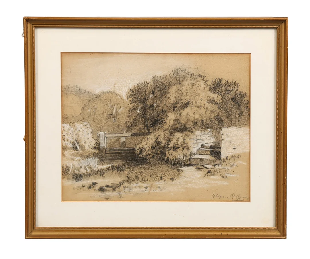 19TH CENTURY BRITISH SCHOOL, LANDSCAPE DRAWING. — Paintings — Bishop & Miller