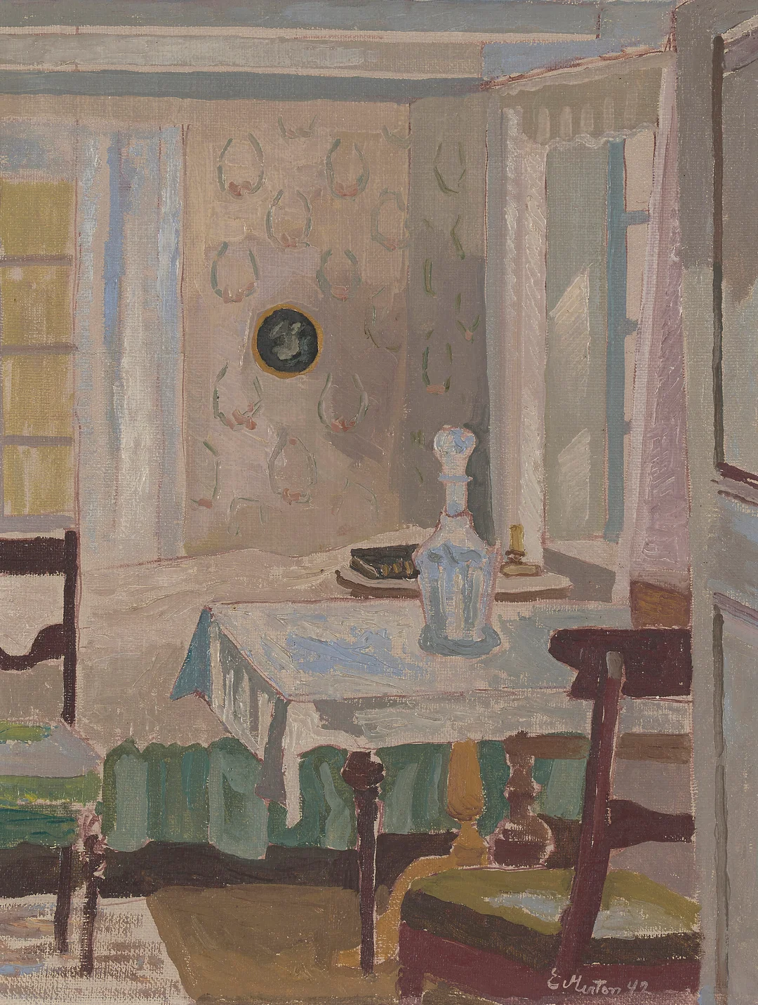 Merton, Erling — "Interiør" 1942 — Kunst/Maleri — Blomqvist