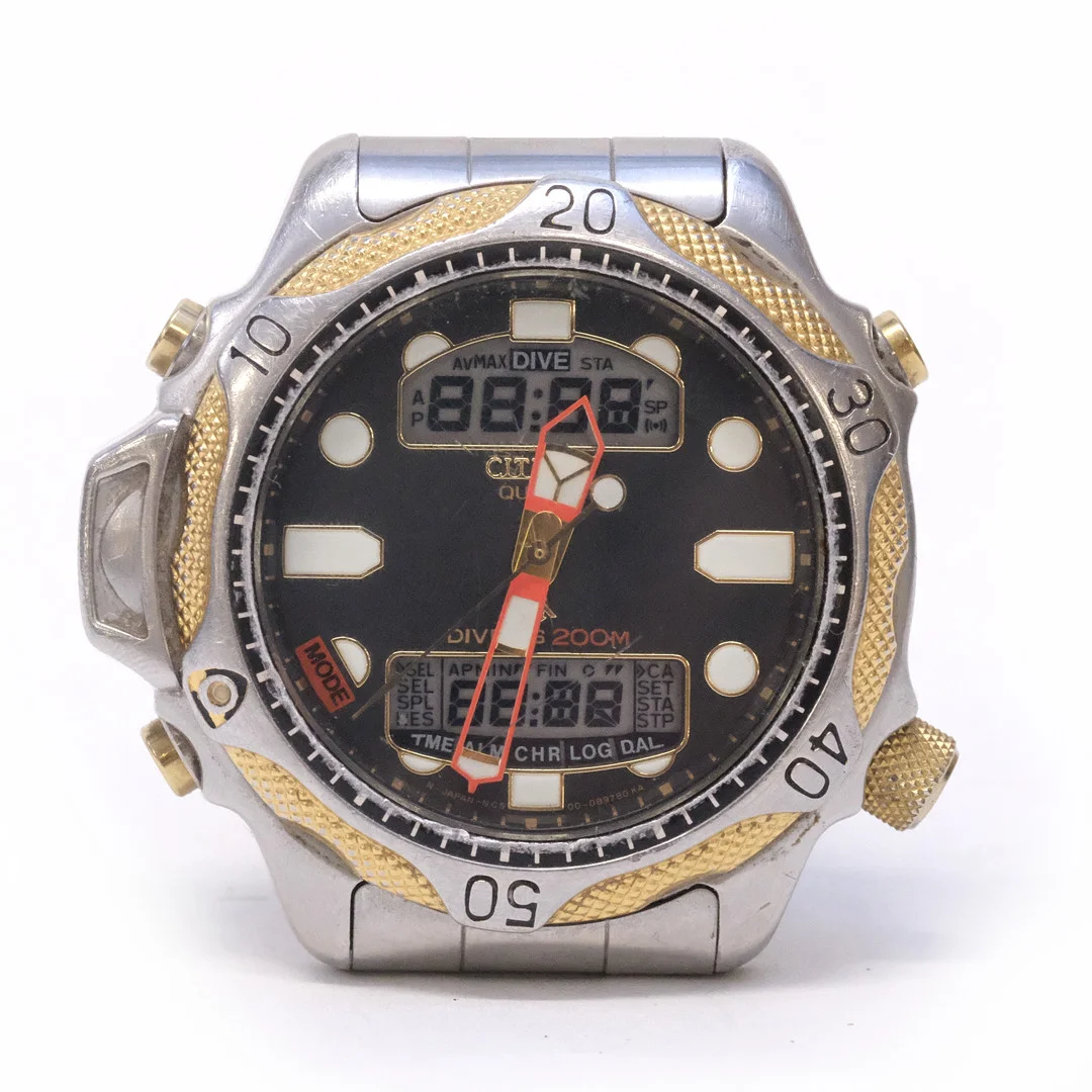 CITIZEN. ARMBANDSUR, "PROMASTER/AQUALAND". QUARTZ. 1980/90-TAL. — Wristwatches — Björnssons Auktionskammare