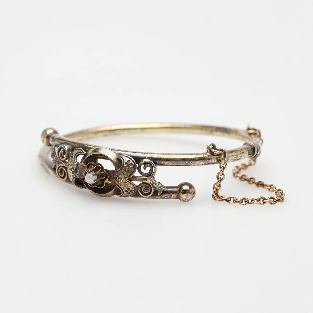 ARMRING, double, metall. — Bracelets — Borås Auktionshall