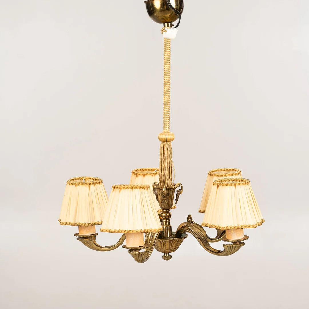 TAKLAMPA, Mässing, tidigt 1900-tal. — Ceiling lights — Norrlands Auktionsverk