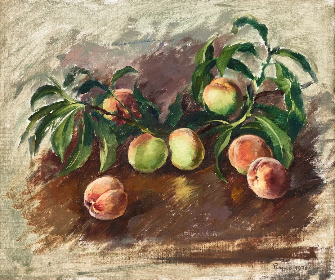 RYNO FRIEBERG. ”Persikor”. — Paintings — Stockholms Auktionsverk Magasin 5