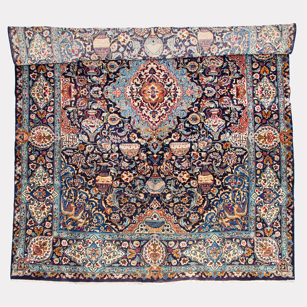 MATTA, Kashmar, old/semiantik. — Oriental Carpets & Textiles — Uppsala Auktionskammare