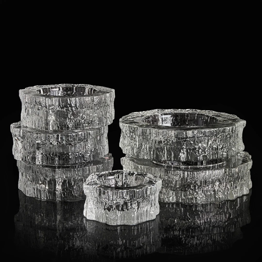 TAPIO WIRKKALA. Glasfat, 6 st, "Aslak", Iittala, 1970-tal. — Tableware — Crafoord Auktioner Stockholm