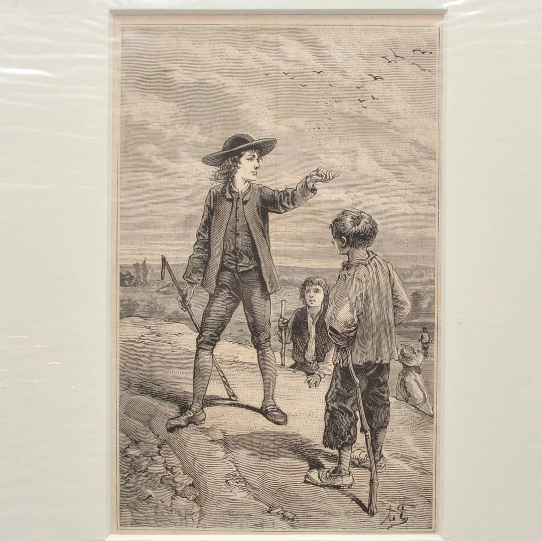 UNBEKANNTER KÜNSTLER, ORIGINAL STAHLSTICH , UM 1871, IM PASSEPARTOUT. — Engravings & Prints — Kunst- und Auktionshaus Kleinhenz