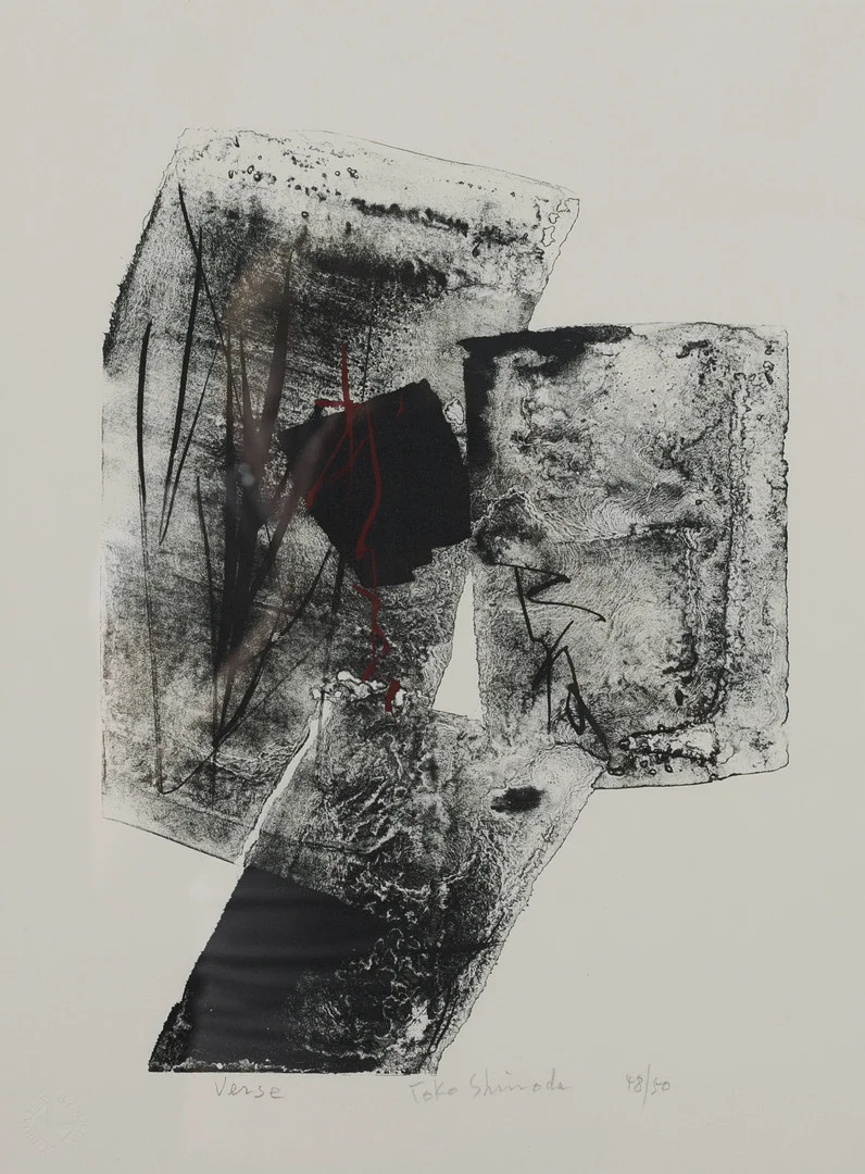 TOKO SHINODA. "Verse", färglitografi, signerad, numrerad. — Engravings & Prints — Formstad Auktioner